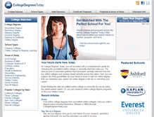 Tablet Screenshot of collegedegreestoday.com